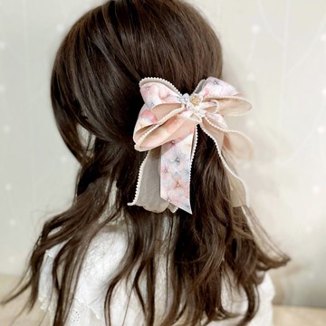 法式珍珠紗仙女夾鯊魚夾 香蕉夾 彈簧夾 髮叉 髮圈 大腸圈 髮夾