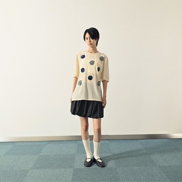 【NaSuBi Vintage】亮片綴飾義大利製寬鬆古著上衣