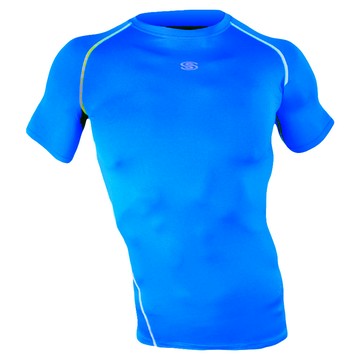 SUPEROaD SPORTS Muscle Support 專業機能運動短袖緊身衣  L  寶藍色