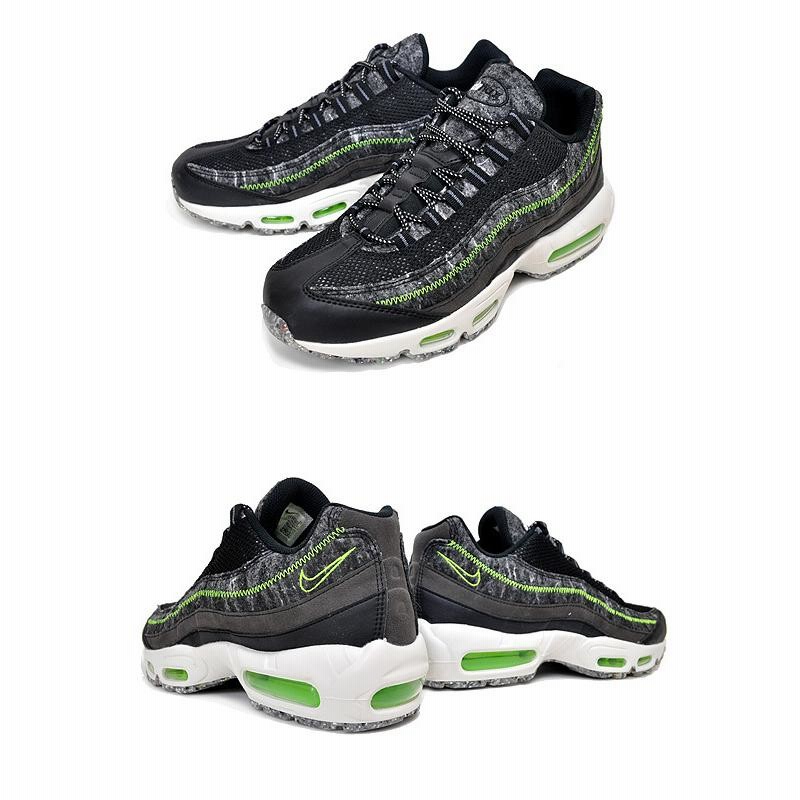 NIKE AIR MAX 95 black/electric green cv6899-001 MOVE TO ZERO ナイキ エアマックス 95  エキセントリックグリーン メンズ スニーカー AM95 サステナブル | LINEブランドカタログ