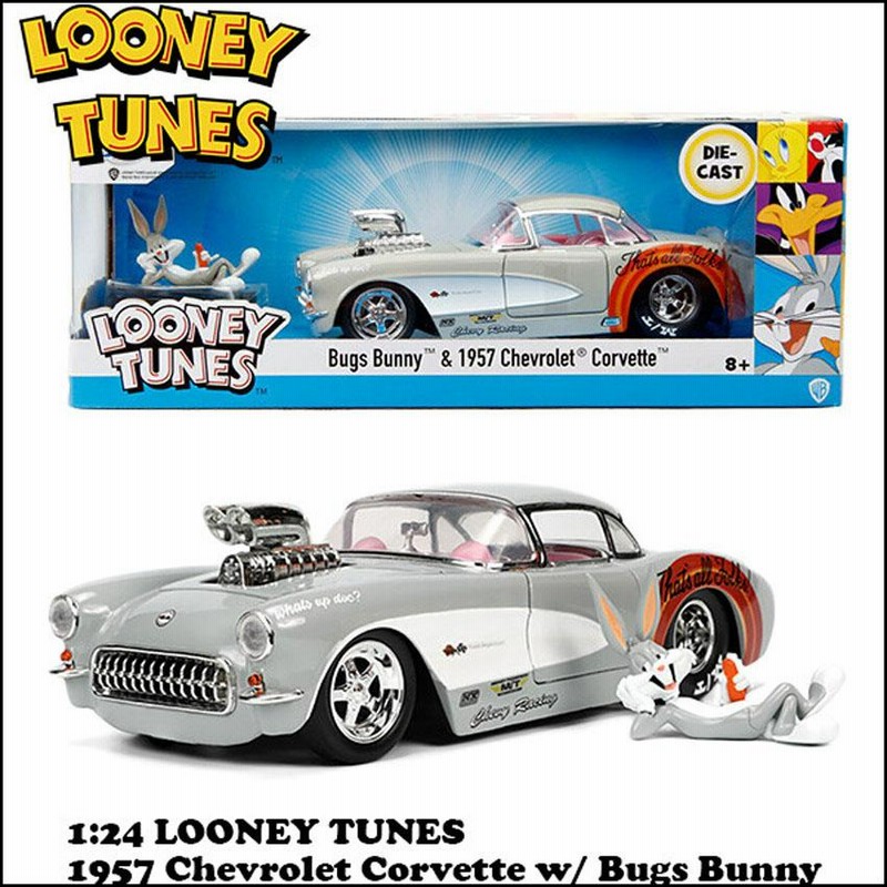 LOONEY TUNES レトロミニカー 1/24 JADA TOYS 1957 CHEVROLET CORVETTE 