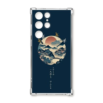 S24 系列殼 TRON 三星 S24 Ultra 圓形復古山水畫系列 四角防摔殼 手機殼