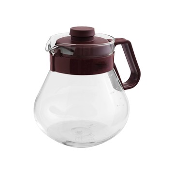 DRETEC 【HARIO】新球型_日本茶&咖啡耐熱玻璃壺-1000ml-咖啡色-日本製(TCN-100CBR)