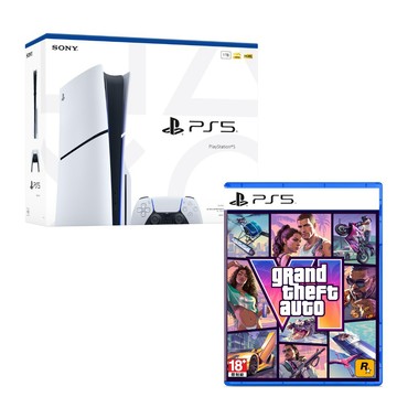 PlayStation PS5 Slim 光碟版 輕薄型主機 + GTA 6 (盒裝序號版-中文版)