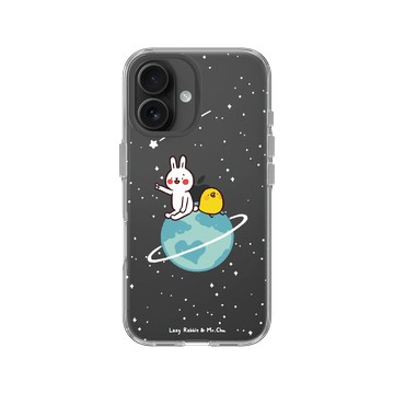 iPhone 16 Clear 透明 - 懶散兔與啾先生 Lazy Rabbit and Mr.Chu - 小宇宙