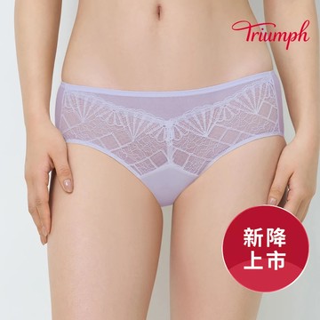 貝殼之美系列 中腰平口內褲 柔霧紫