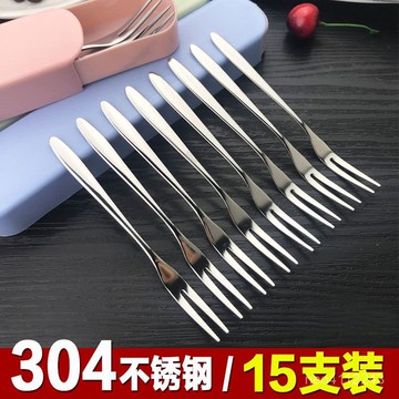 🔥臺灣出貨🔥不鏽鋼水果叉水果叉不銹鋼叉子 兒童水果簽 蛋糕叉 甜品叉 家用喫水果甜品的小叉子