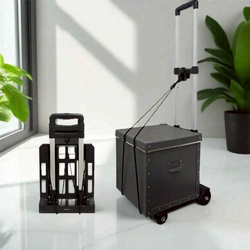 【雙手萬能】超便攜摺疊購物車 四輪手拉車 負載40KG 搬貨 買菜車