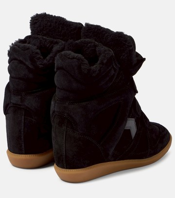 Isabel Marant Bekett 70 shearling-trimmed sneakers