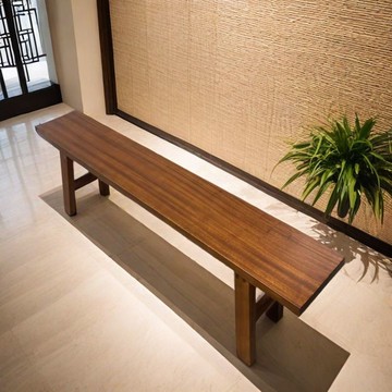 【台灣公司 可打統編】實木長條凳矮凳長板凳中式換鞋茶桌凳子奧坎胡桃木家用原木 d8163