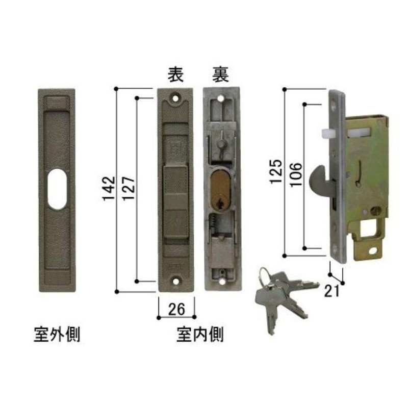 YKHHW-HHJ-0403 YKK 玄関引戸 戸先錠 戸先内外締り錠 ＹK ブラック 通販 LINEポイント最大0.5%GET  LINEショッピング