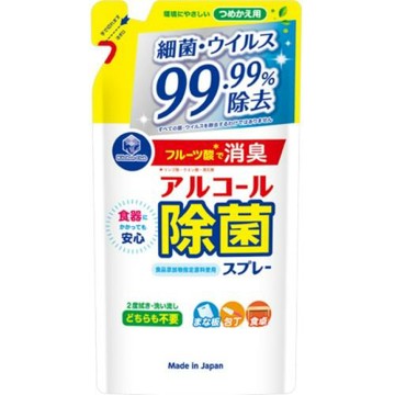 日本【第一石鹼 】酒精廚房抑菌噴霧 補充包 360ml 二入組合