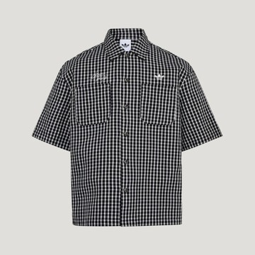 Adidas 愛迪達 Og Shirt LD3862 男 襯衫 運動休閒短袖 格紋 復古 純棉 黑
