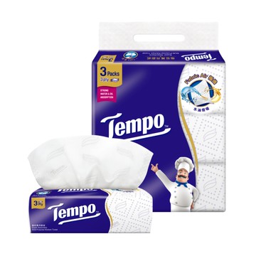 Tempo 極吸萬用三層抽取廚房紙巾 (60抽/3包/串)【杏一】