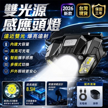 在臺出貨🎉揮手感應式頭燈 戶外照明燈 USB充電頭燈 磁鐵工作燈 防水頭燈 超廣角頭燈 雙光源頭燈 聚焦頭燈 廣角工作燈