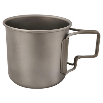 純鈦摺疊手把馬克水杯  灰色  1個