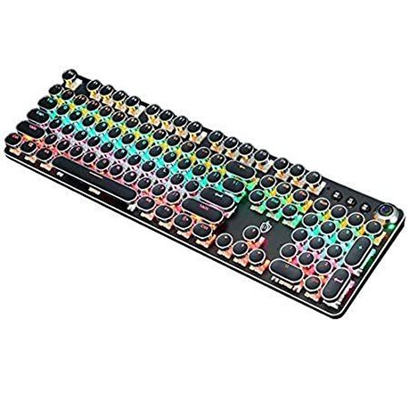 送料無料】K820 レトロ スチームパンク ゲームメカニカルキーボード ブルースイッチ-RGB LEDバックライト付きキーボード、USB有線、タイプライタースタ  | LINEブランドカタログ