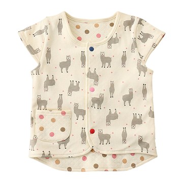 bellemaison 兒童款 日本千趣會四季背心  100  彩扣米羊駝