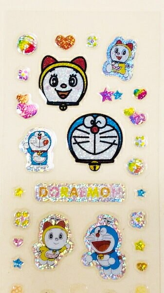【震撼精品百貨】Doraemon 哆啦A夢 Doraemon貼紙-閃鑽小叮嚀 震撼日式精品百貨