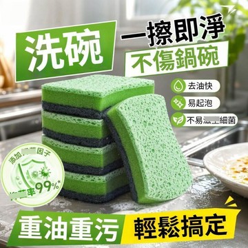 🚀限時特價🔥威魔斯廚房去污洗碗魔術擦 神奇清潔三層複合百潔布 天然木漿棉 洗碗刷鍋神器 快速風乾 多功能清潔 發泡清潔棉