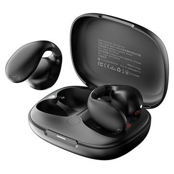 MEES 耳夾式氣傳導無線藍牙耳機/主動式降噪藍牙翻譯耳機 AI同聲互譯 專屬App  黑色  Ear Clip Pro