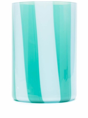 Sunnei - striped tumbler glass - unisex - glass - One Size - Green