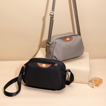 布包女帆布2025新款百搭休閑輕便寬肩帶女包單肩包牛津布斜挎包女