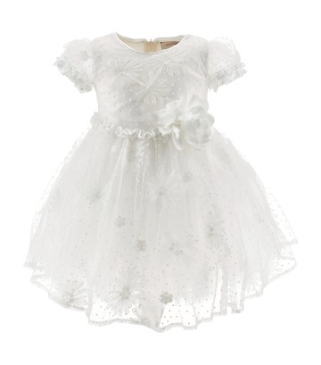 Monnalisa Flower-Appliqué Dress