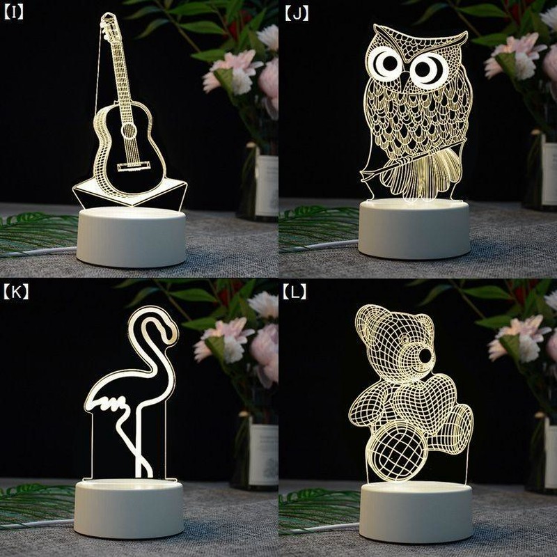 LEDランプ 3D テーブルランプ かわいい 綺麗 ナイトライト 子供