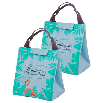 E.City 新款加厚大容量圖案保溫保冷野餐袋便當袋  20 x 17 x 23.5cm  顏色  2個