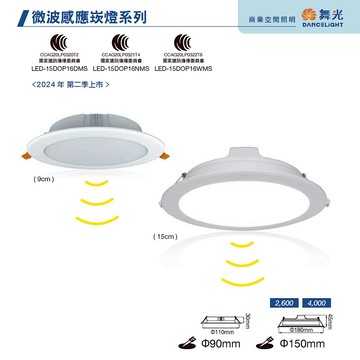 8W16W微波感應崁燈 C05-9DOP8．15DOP16