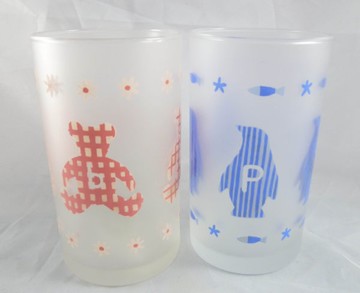 【震撼精品百貨】日本泰迪熊 ~ 玻璃對杯『熊&企鵝』