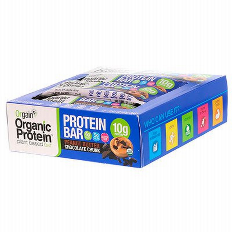 オーガニック植物性プロテインバー ピーナッツバターチョコレートチャンク 12本 各1 41 Oz 40 G 通販 Lineポイント最大1 0 Get Lineショッピング