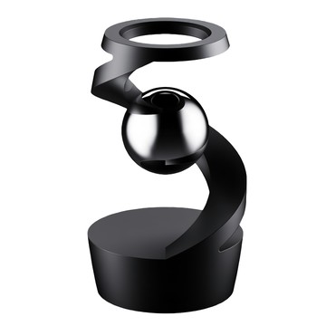 上手家居 靜音懸浮陀螺 辦公室療癒小物 舒壓解悶玩具 靜音軸承設計 8 x 4 x 4cm  Black  1個