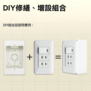 【朝日電工】 TL-1S2R+B 雅白大型夜光單開雙插座明盒組