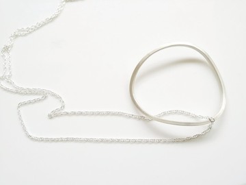 簡約風銀鍊,幾何系列Geometry collection 純銀鍊台灣設計師手工銀飾