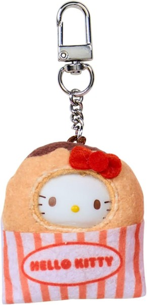 asdfkitty*三麗鷗 食物 造型玩偶鑰匙圈-KITTY章魚燒-吊飾 掛飾-日本正版