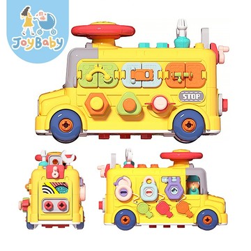 JOYBABY 教具 DIY拆裝組合玩具車 擰螺絲益智玩具 六面盒 工程車玩具 男孩交換禮物