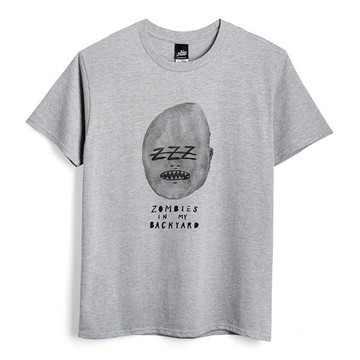 睏頓殭屍 - 深麻灰 - 中性版T恤