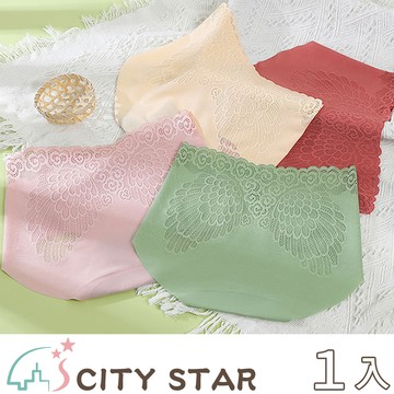 【CITY STAR】天使之翼蕾絲無痕冰絲石墨烯內褲L(3件/入)