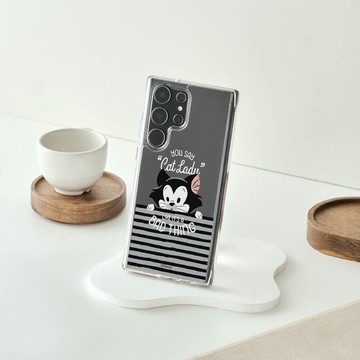 Disney Cats And Dogs-費加洛線條探頭款防摔透明SAMSUNG手機殼