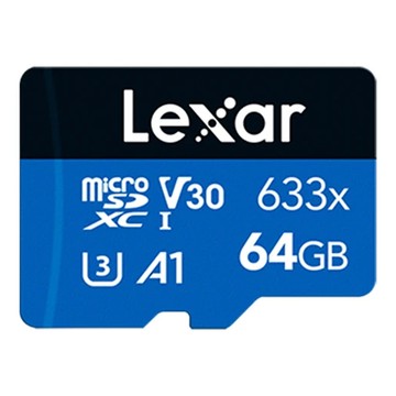 Lexar 雷克沙 High Performance 633X MicroSDXC 64GB 記憶卡 100MB/s  1個