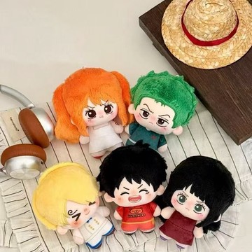 E哥❤現貨 動漫同人周邊玩偶可愛路飛山治索隆印花海星努努體公仔棉花娃娃預購