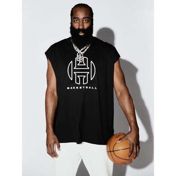 哈登同款籃球運動休閑寬松大碼背心健身跑步寬肩純棉訓練無袖坎肩