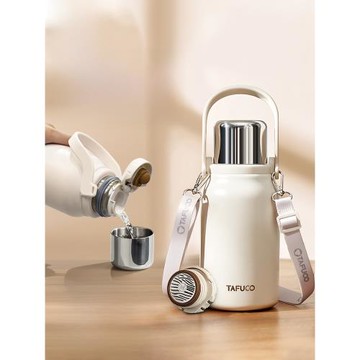 日本泰福高保溫杯燜茶壺316L不銹鋼燜茶杯大容量水杯保溫水壺印字