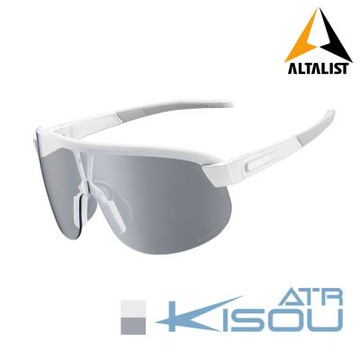 Altalist KISOU ATR 感光變色太陽眼鏡 ｜白色鏡框/銀色鏡片 運動眼鏡 半鏡框設計