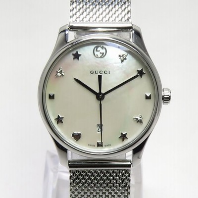 5 レディース　腕時計 中古】GUCCI レディース腕時計 Gタイムレス 蜂 ビー クオーツ SS
