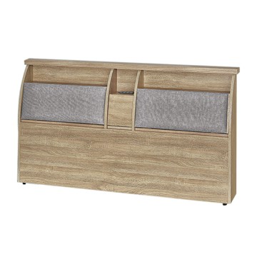 ASSARI-杉原收納插座布墊床頭箱(雙大6尺)梧桐