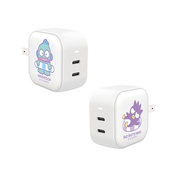 【正版授權】三麗鷗男團人魚漢頓與酷企鵝GaN 45W Type-C雙孔充電頭