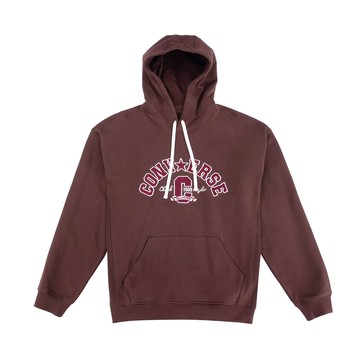 CONVERSE RETRO PULLOVER FLEECE TOP TOTALLY FUDGED 中性衛衣 咖啡-TWUCJ084-J9T